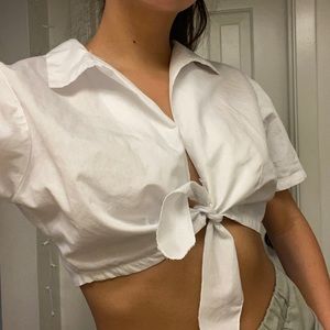 White crop top